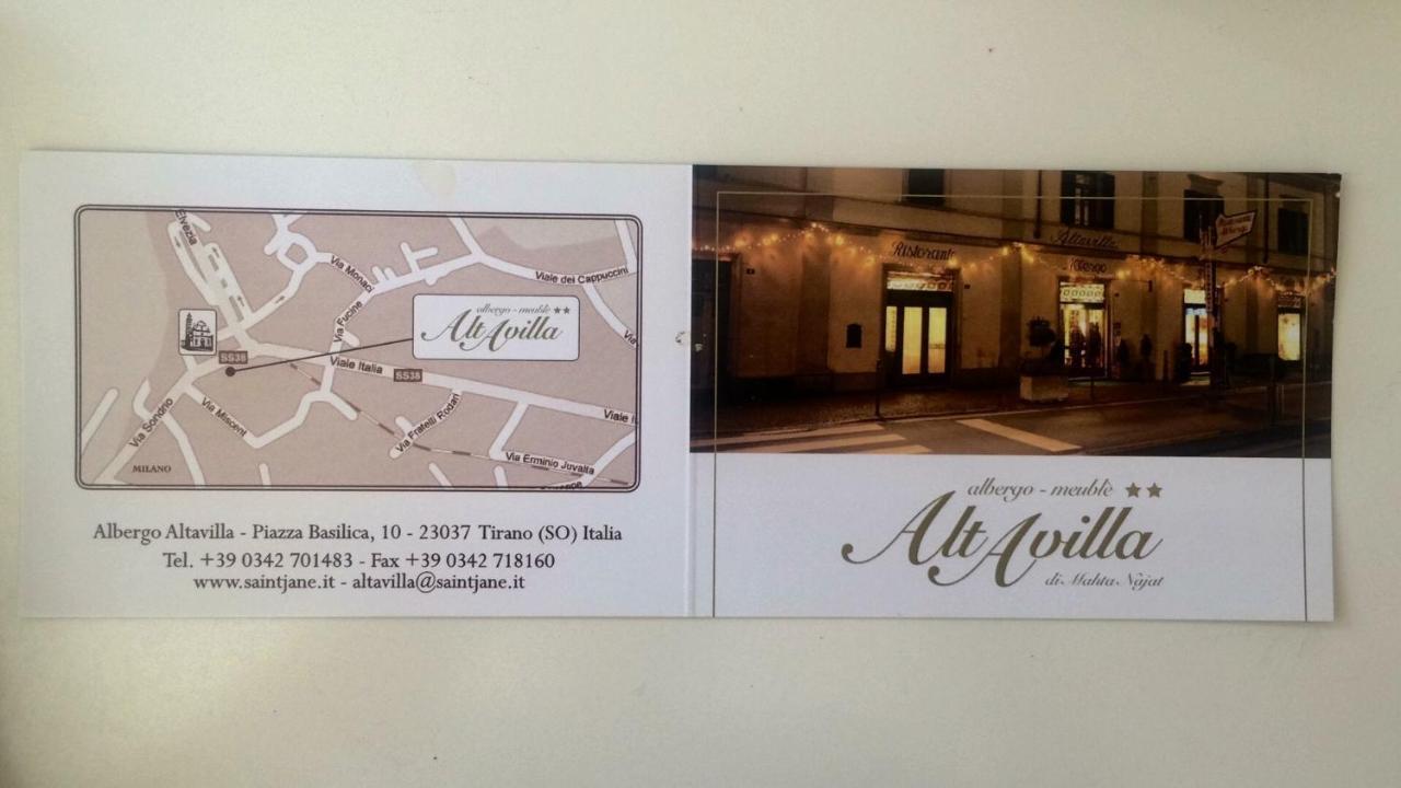 Albergo Altavilla Тирано Екстериор снимка